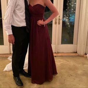 Burgundy prom/bridesmaid dress